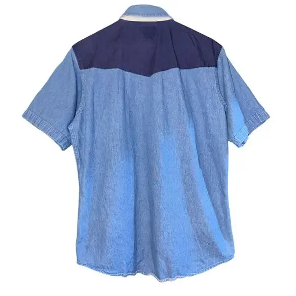 Ely Cattleman American Flag Rodeo Shirt Pearl Snap Western Wear LG Country USA - Picture 5 of 6